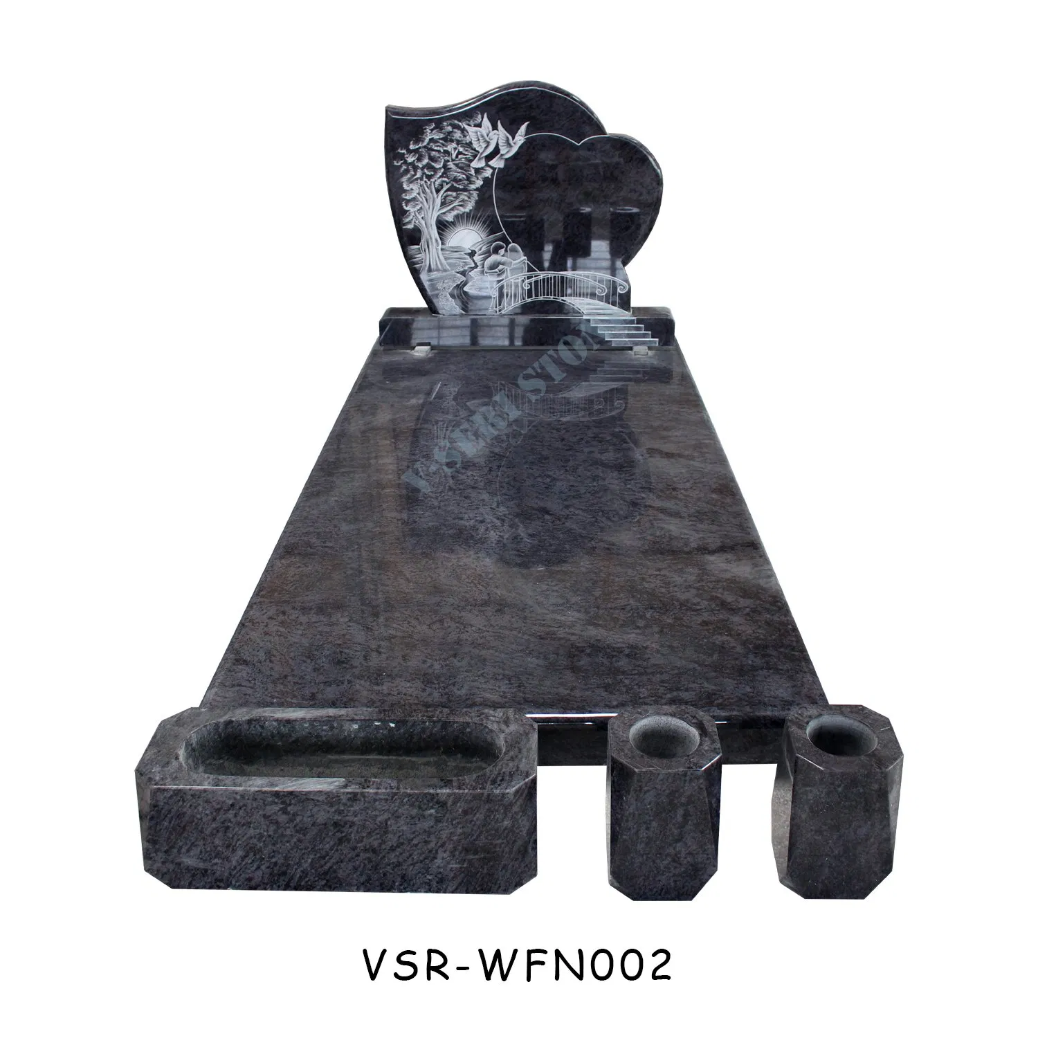 France Personalized Monument Granite Tombstone Heart Shaped Headstone
