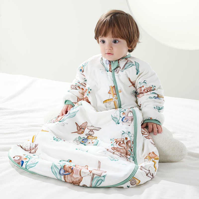 0-48months Baby Bamboo Cotton Sleeping Bags Intelligent Constant Temperature Infant Sleep Sack
