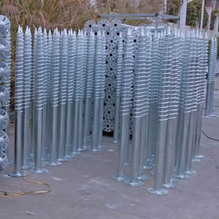 Kunna Solar Mounting Ground Piles with Galvanized Screw System