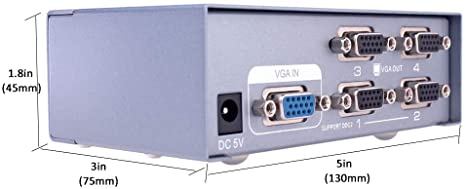 Разветвитель VGA на 4 порта с питанием