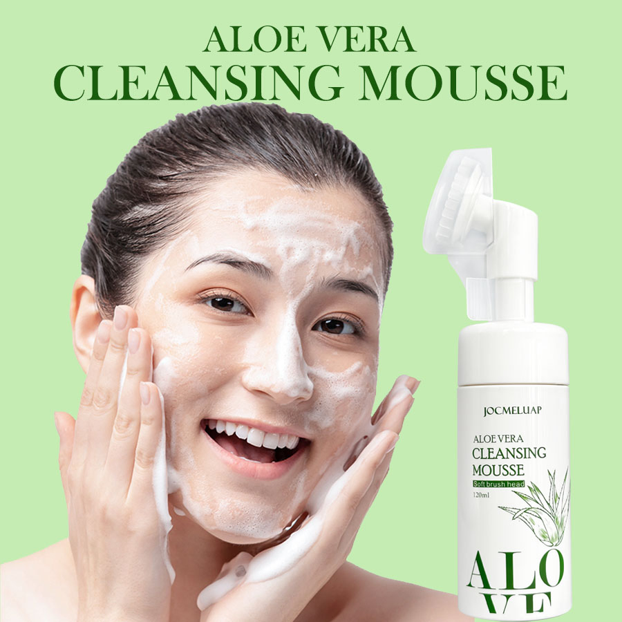 OEM Face Wash Cleanser for Sensitive Skin Aloe Vera Foaming Acne Whitening Foaming Exfoliating Deep Cleaning Mousse Face Wash