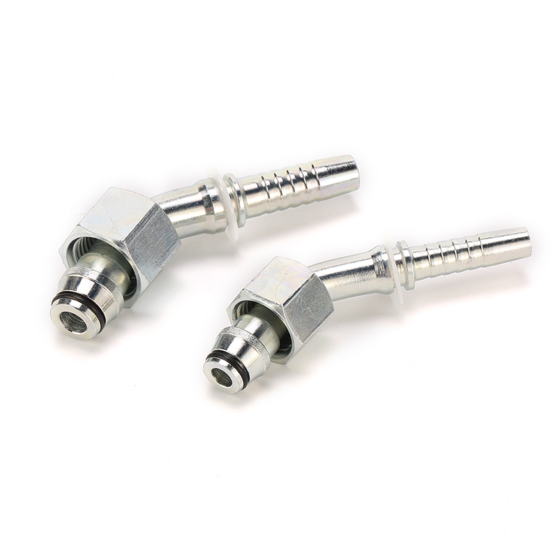 45 Deg Metric Female 24 Cone O-Ring L. T. DIN3865 Hose Fitting