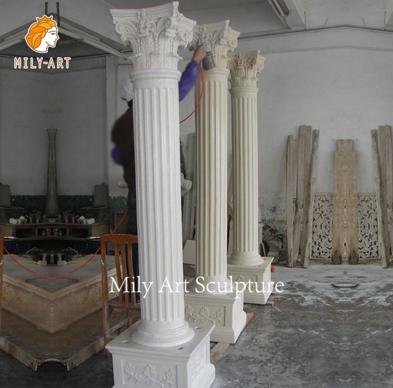 Classic Decorative Marble Building Design Pillar Natural Stone Column (Not Mold)