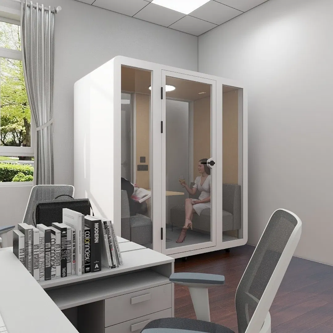 an Office Pod From a Business with a Telephone Booth That Includes a Sleep Pod