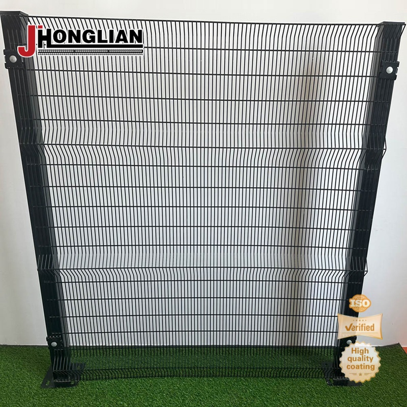 South Africa Galvanized 358 Safety Perimeter Welded Wire Mesh Metal Anti Climb Boundary Security Panel Fence for Border Airport Prison
