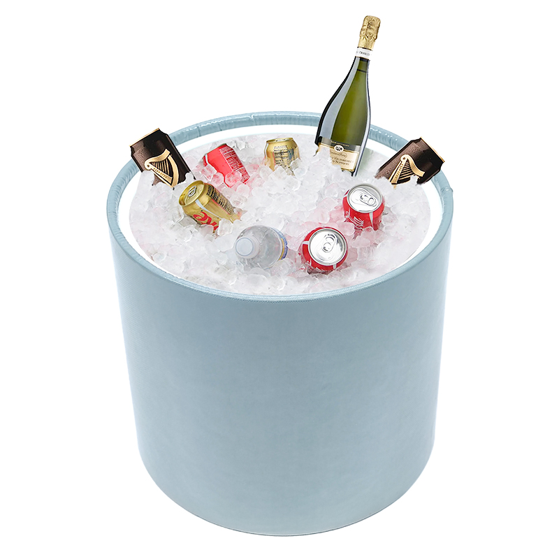 PU Leather Beer Wine Champagne Ice Bucket Wine Chiller Cooler Ice Bucket