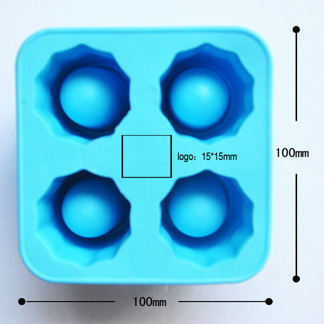 Форма для льда в виде стопок, 4 шт, силикон