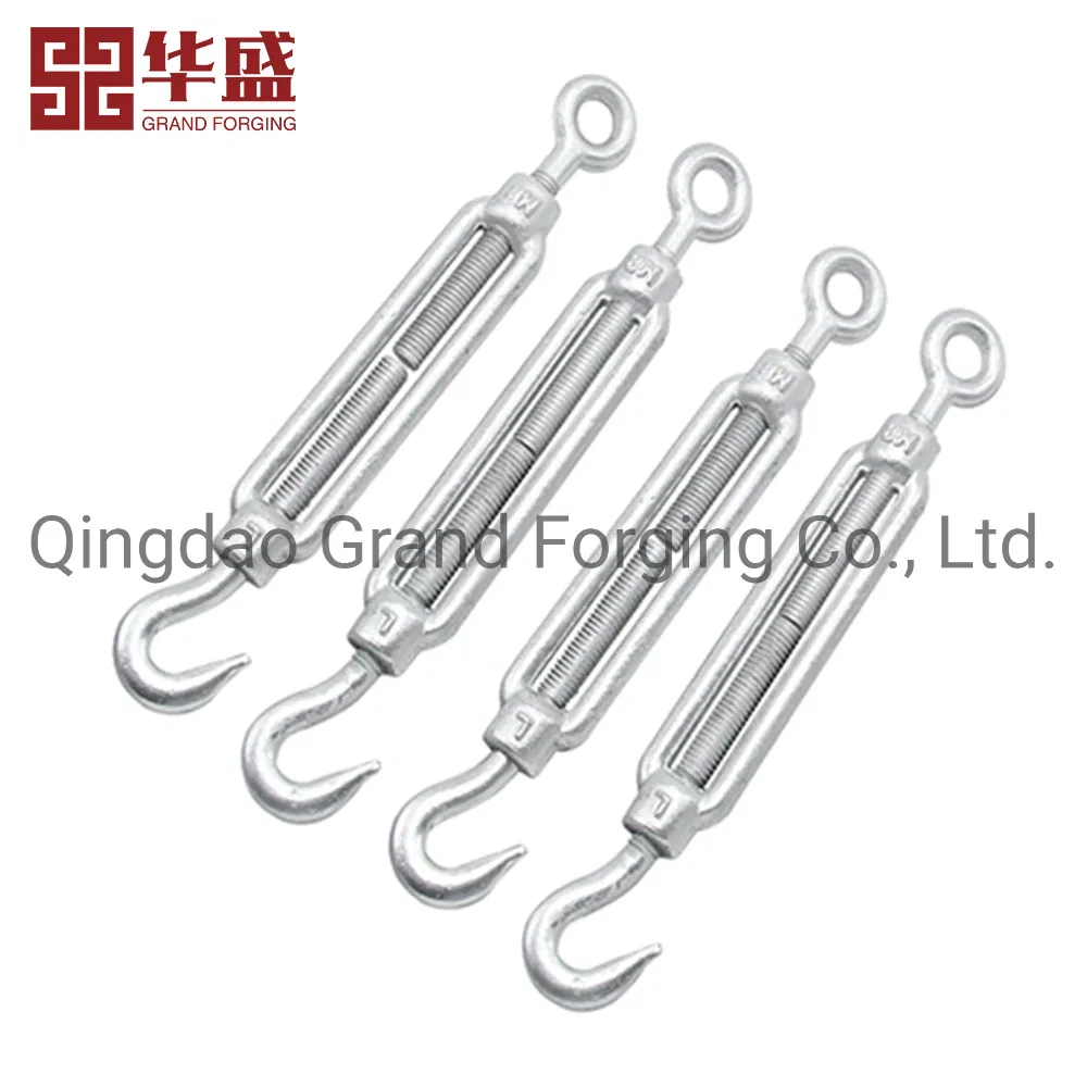 Factory DIN1480 Turnbuckles Galvanized Drop Forged Turnbuckle with Hook and Eye