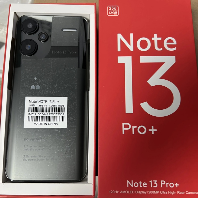 Unlocked Original Mobile Phone Second-Hand Phone Android Phone for Note 13 PRO+ 6.67 Inches 256GB 512GB