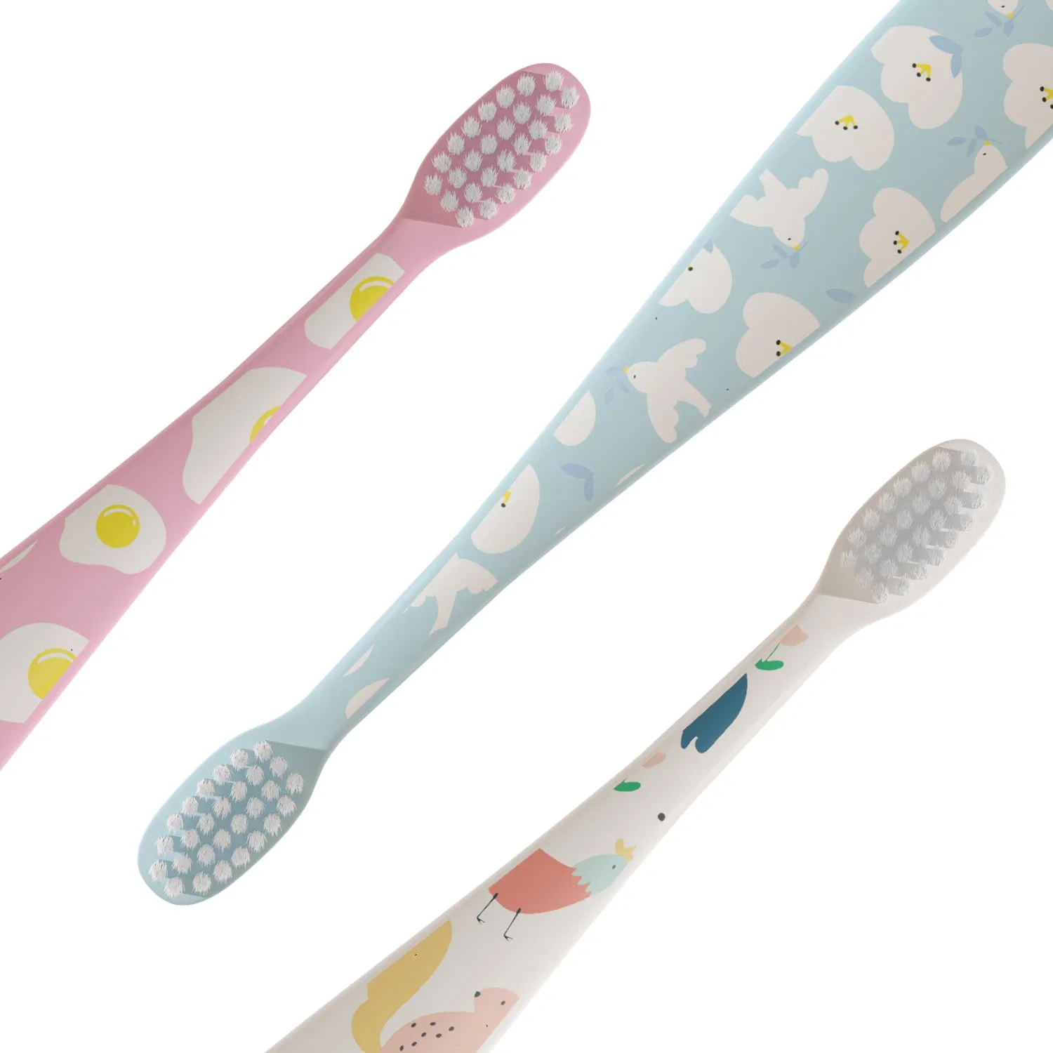 OEM Handle Pattern Design Slender Soft Bristles Kid Child Children Plastic Toothbrush