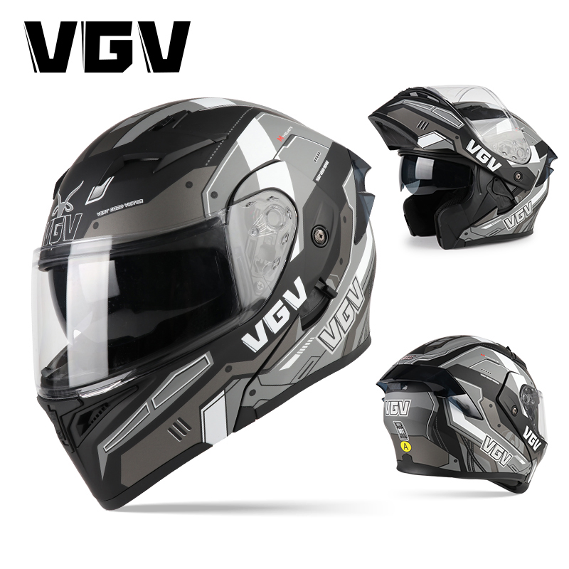 Детский мотошлем Vgv 91 Flip-up с быстрым замком