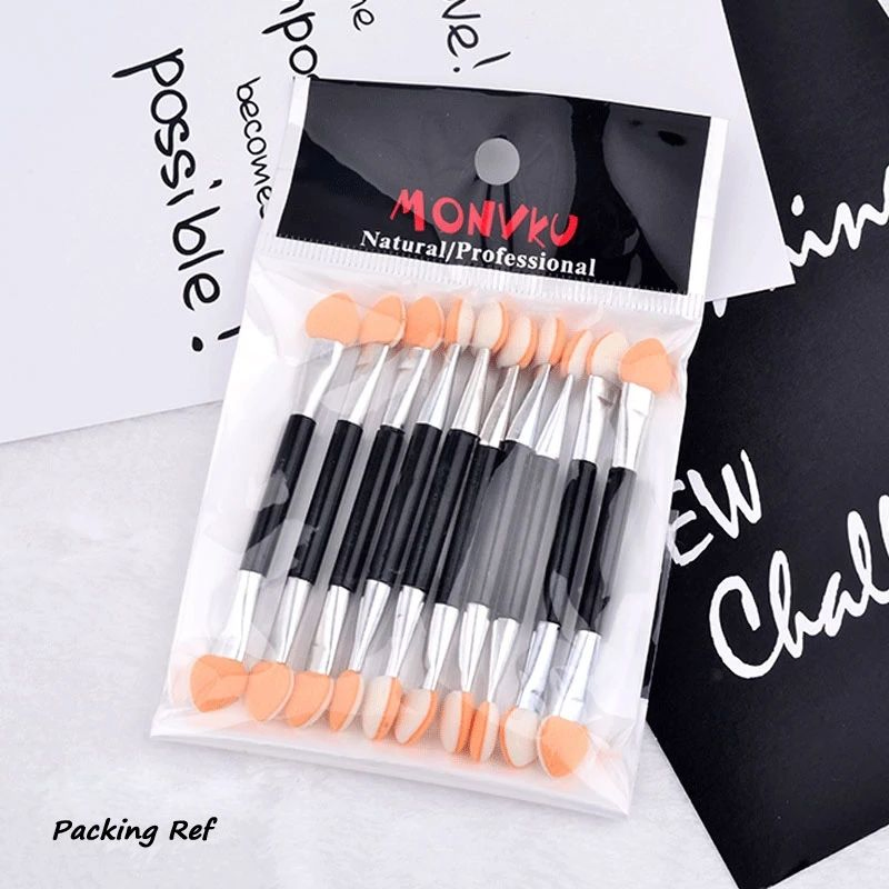 Portable Double Disposable Nail Eyeshadow Applicators Powder Brush