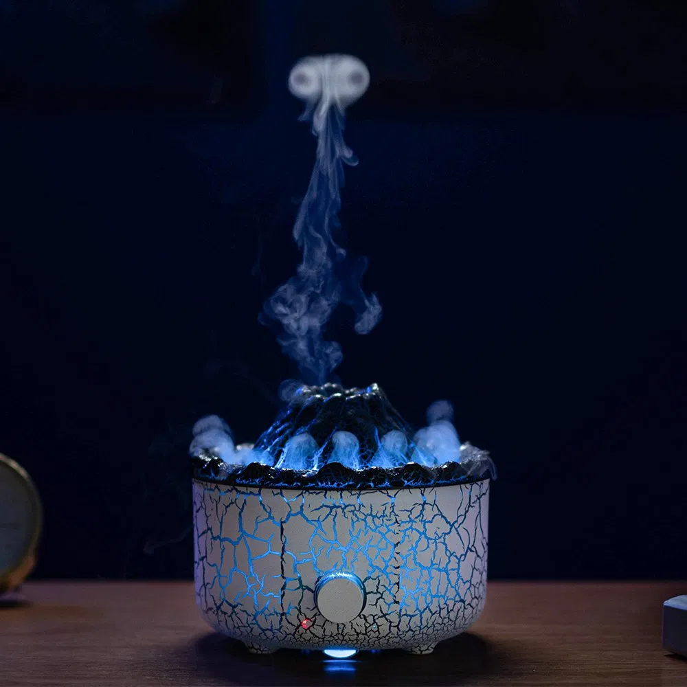 Creative Decoration Humidifier Two-Color Fog Purifier Volcanic Flame Humidifier