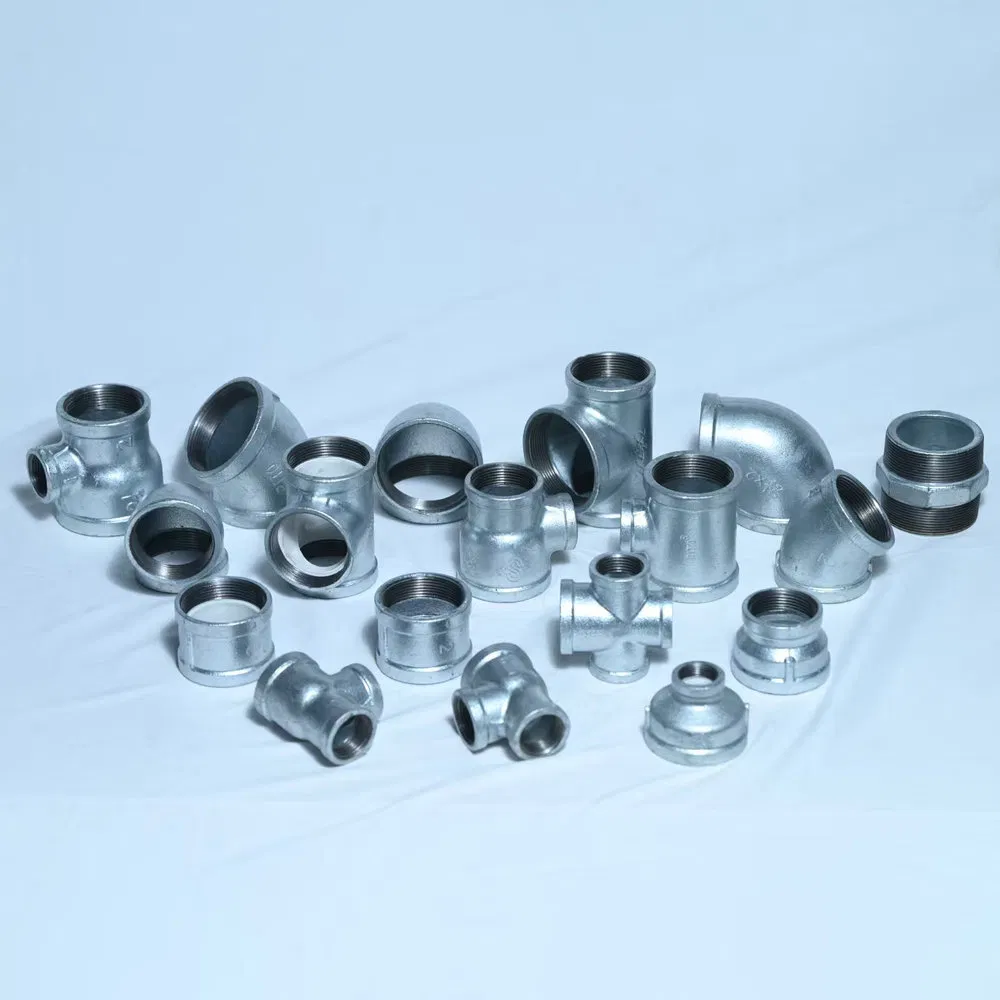 Four Way Iron Pipe Fitting Malleable Cross Connector for Agricultural Irrigation Water Pipelines