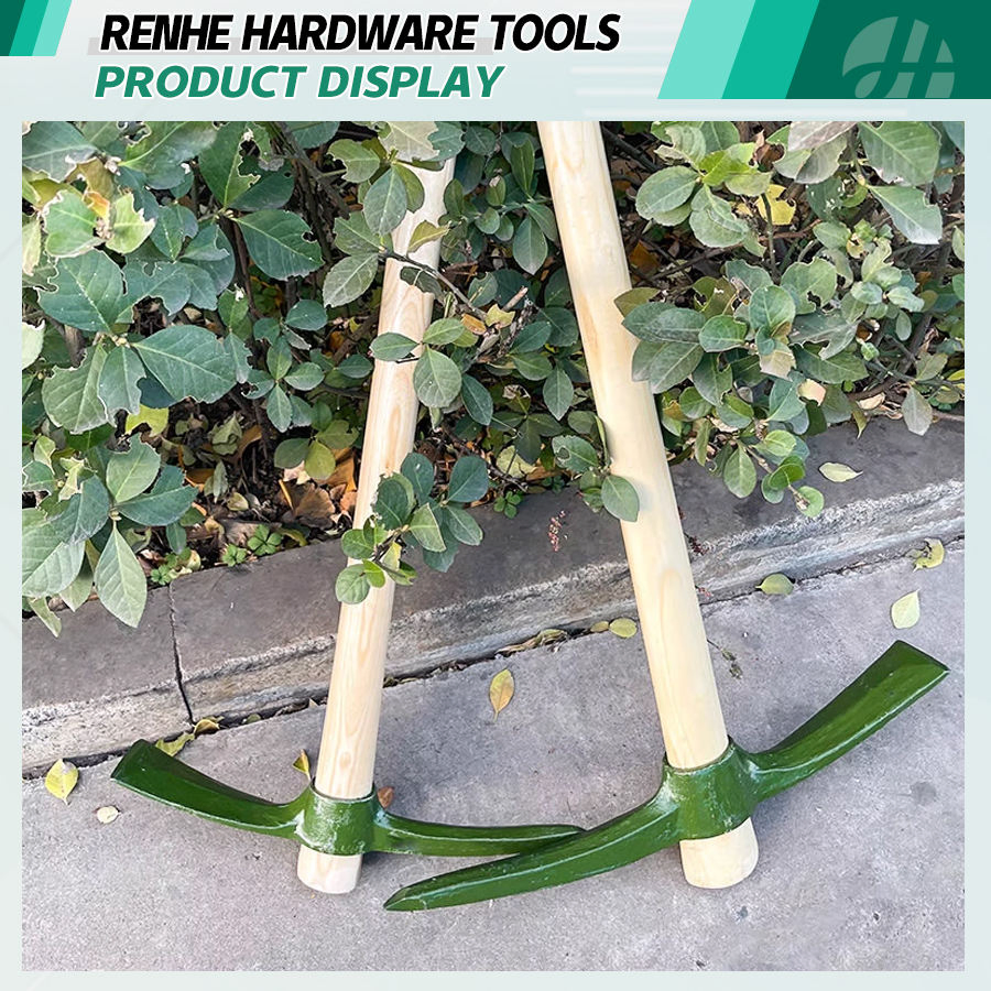 Premium Customized Steel Garden Pickaxe with Wooden Handle