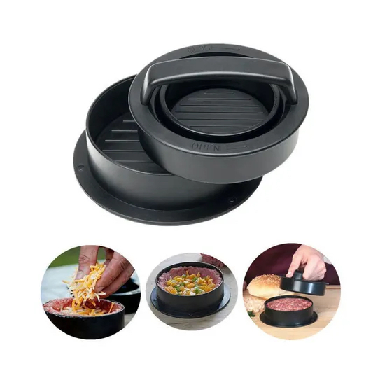 Sliders, Regular Beef Burger, BBQ Grilling and Gourmet Kitchen Tool 3-in-1 Stuffed Burger Press Works Best for Stuffed Burgers W19_16