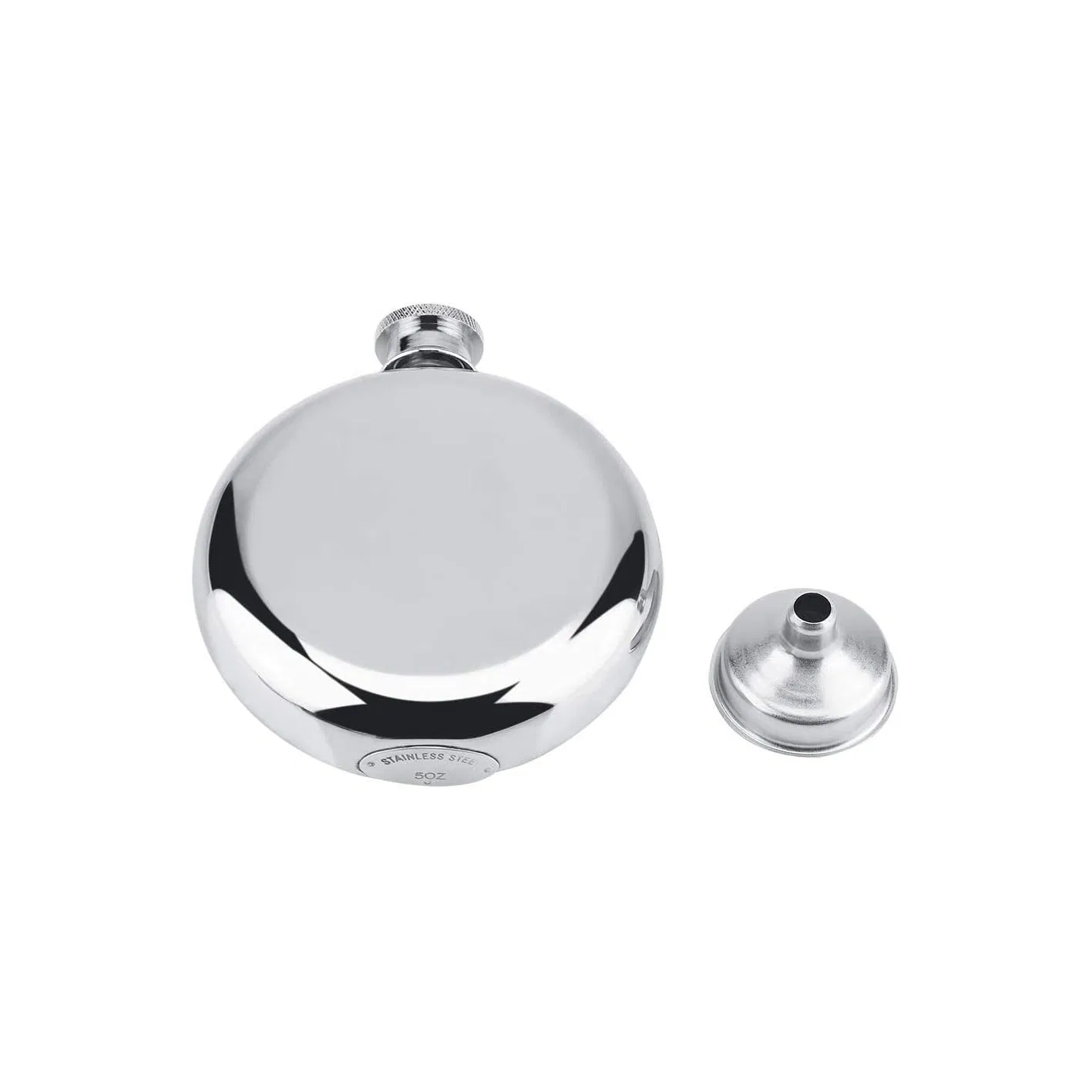 5oz/150ml Portable Stainless Steel Wine Whiskey Round Alcohol Bottle Flask for Banff Fifty First