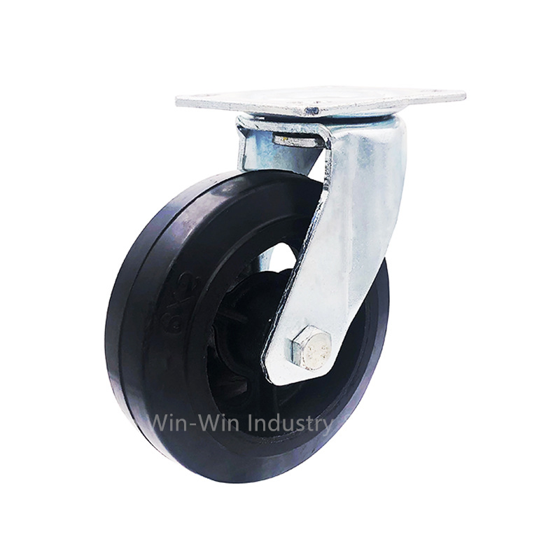 Factory Heavy Duty Caster Wheel Rubber Tread for Industrial Equipments Trolley Truck