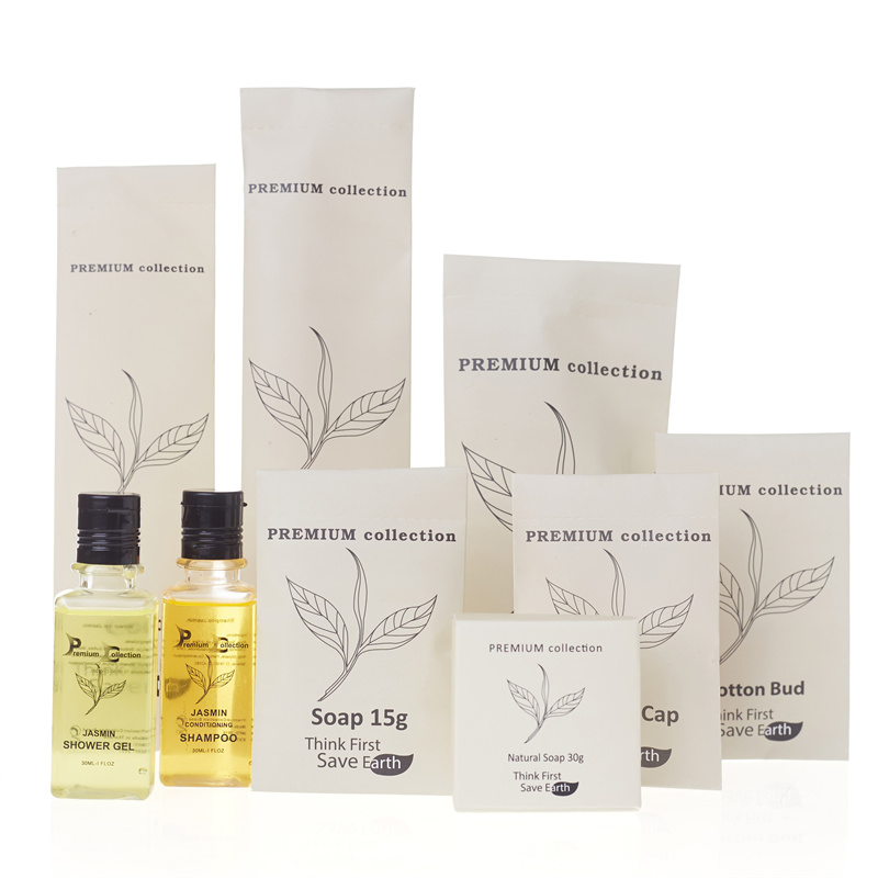 Disposable Hotel Amenities Kit Biodegradable Eco Friendly Hotel Supplies Amenities Guest Hygiene Set with Stone Paper