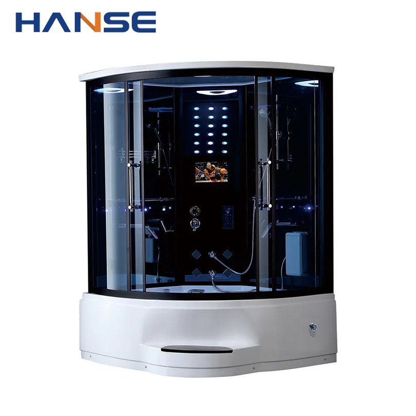 1500X1500mm Luxury Hydro Massage Steam Shower Cabin Steam Shower Bathroom Shower Tub Combo