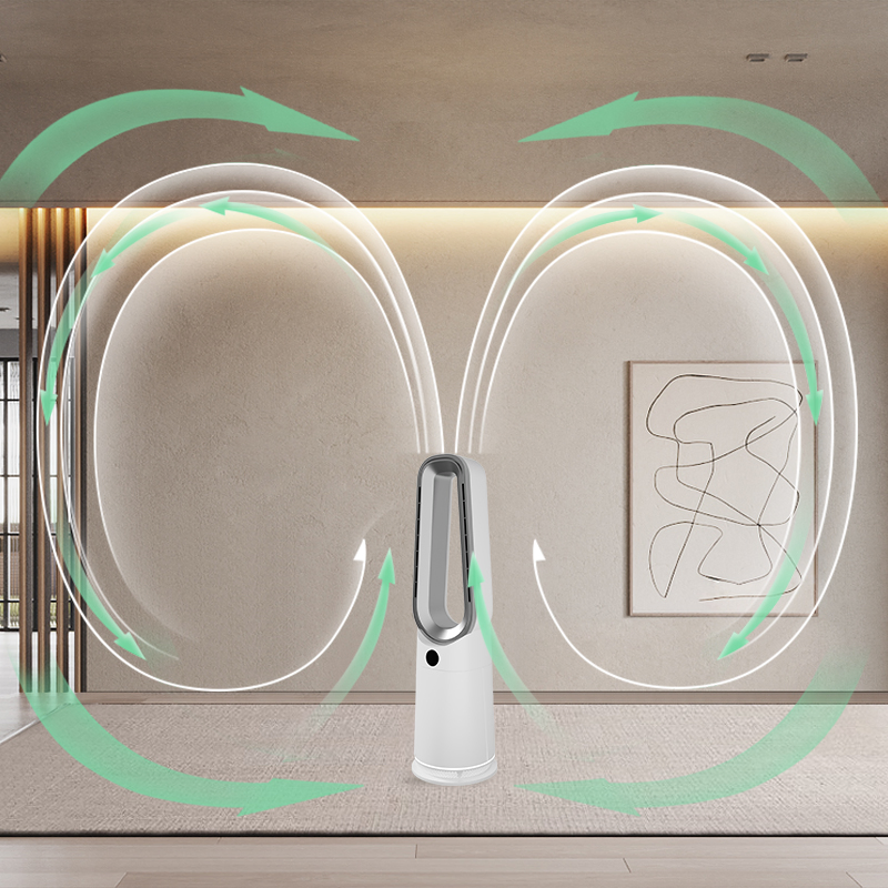 27/31/36inch Ventilador Sin Aspas Remove 99.9% Pollutants Air Purifier Fan Floor Standing Hot Cool Bladeless Tower Fan Heater