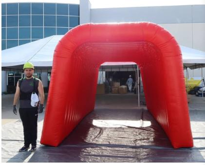 2023 New Custom Giant Inflatable Mascot Tunnel Mexican Football Team FC Juarez