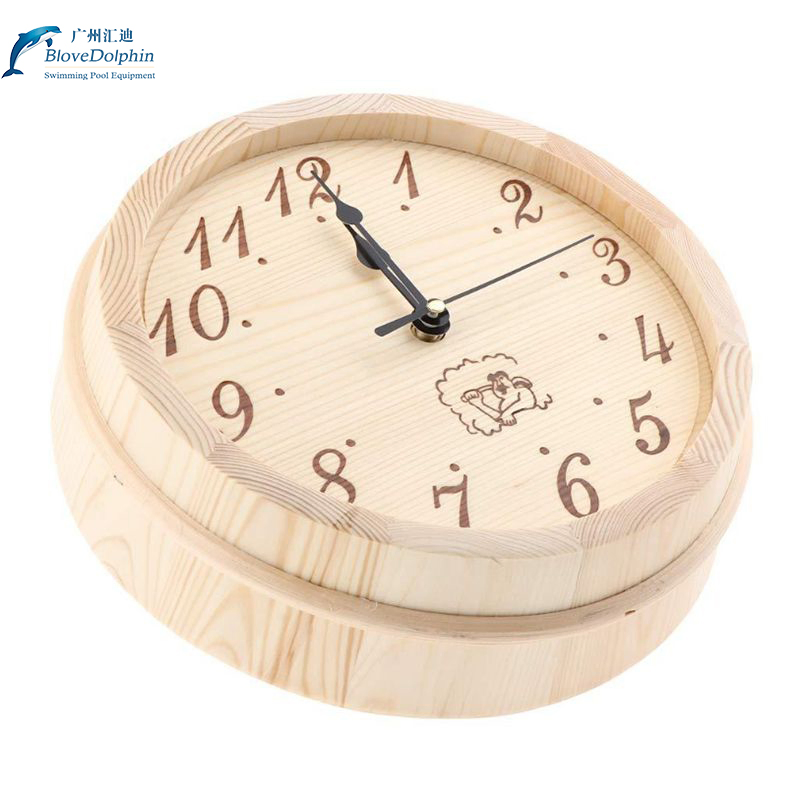 Sauna Room Wooden Clock Sauna Room Accessories Wall-Mounted Wooden Clock