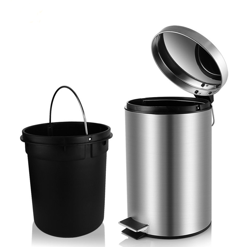 3L 5L 7L 12L 20L Metal Pedal Trash Dust Garbage Waste Bin