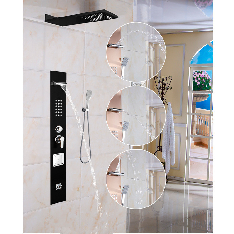 Hidden 5 Function Shower Panel with LED Light Display