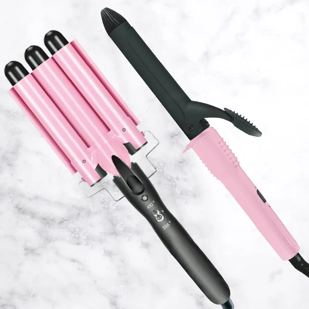 Ceramic Coating 2 in 1 Hair Curling and Triple Barrel Wave Set