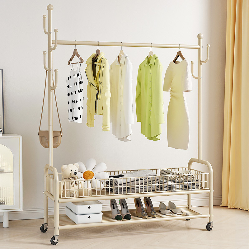 Elegant Customizable Coat and Shoe Rack with Hanging Pole