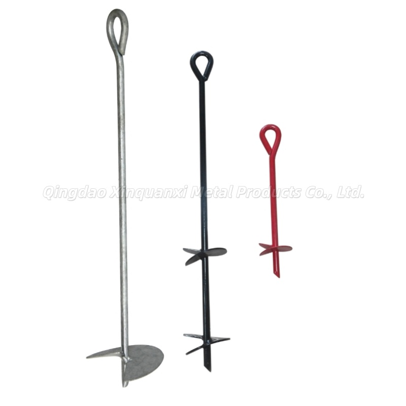 Customizable 18-Inch Swivel Steel Galvanized Heavy-Duty Ground Anchors