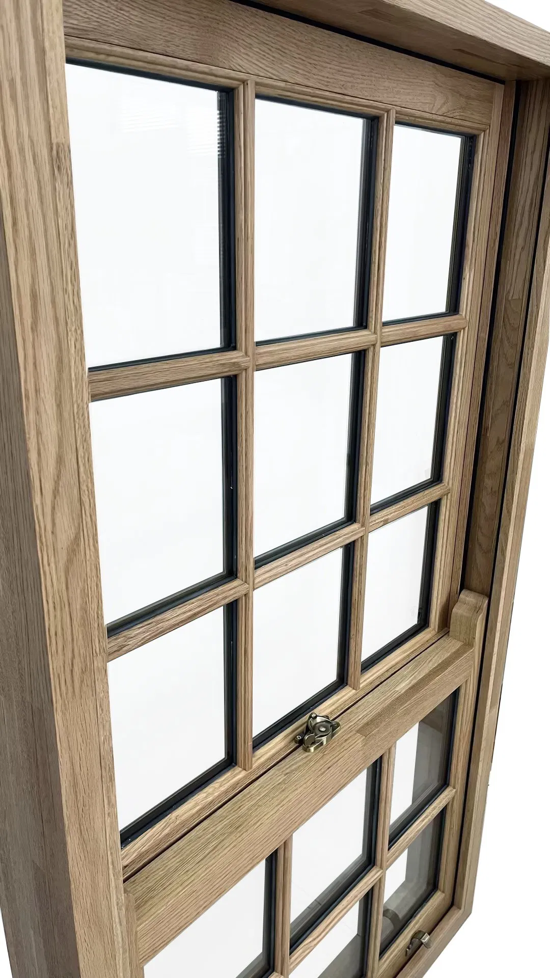 Penjoy Factory Price Oak Wood Windows Customized Single Hung Windows