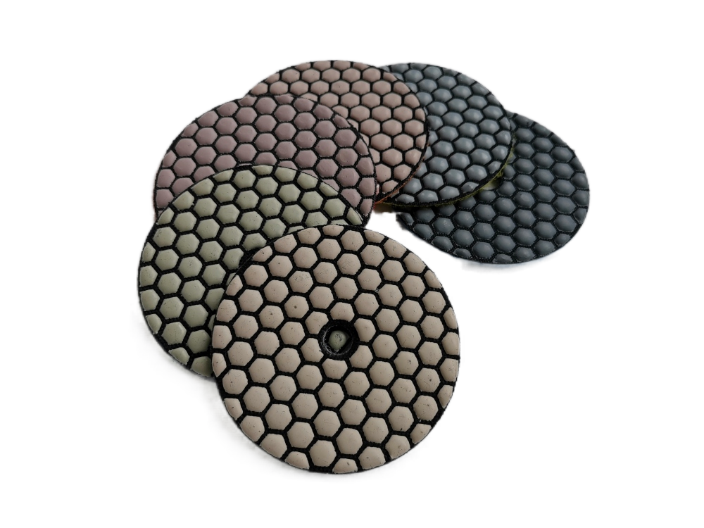  80mm AA Dry Polishing Pads for Marble and Granite Polishing Pad 3 Step Dry High Quality Diamond Polishing Pads for Grani