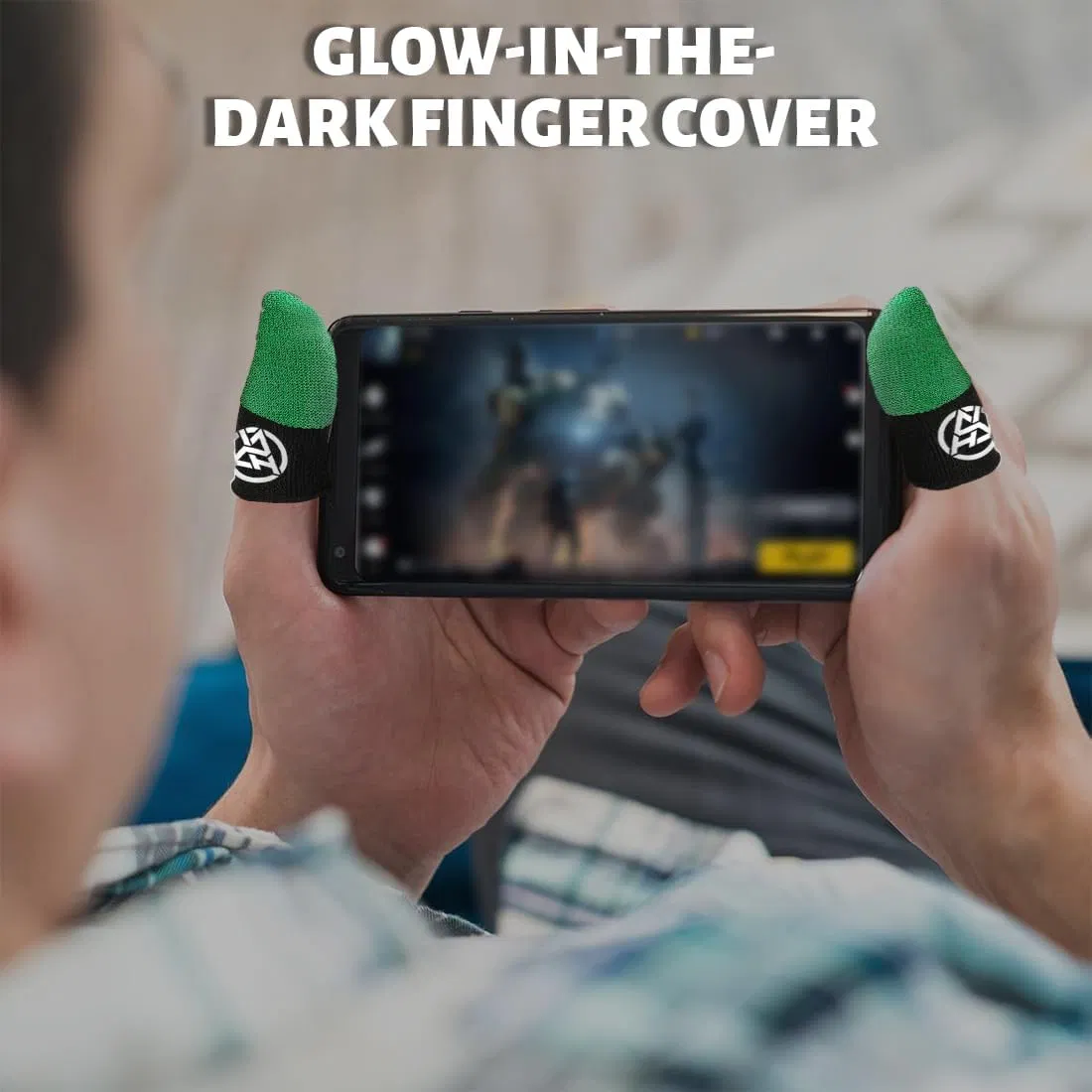 Thumb Sleeves Finger Socks for Mobile Gaming Silver Fiber Anti-Sweat