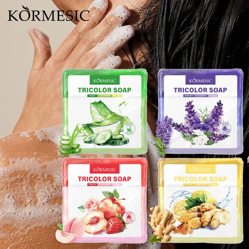 Factory Price Whitening and Antioxidant Skincare Tricolor Soap