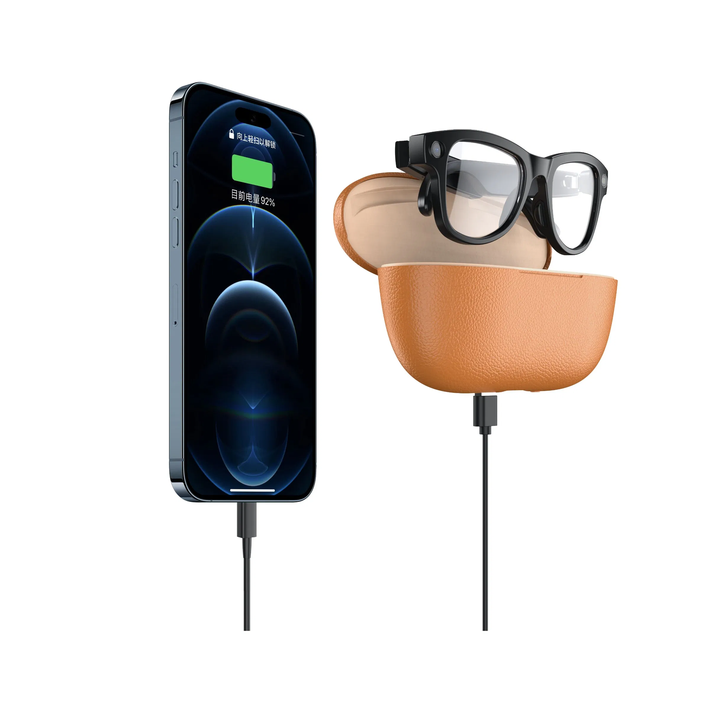 Slim & Light Design, Enjoy a Smart Experience Charging Case Ai Smart Glasses