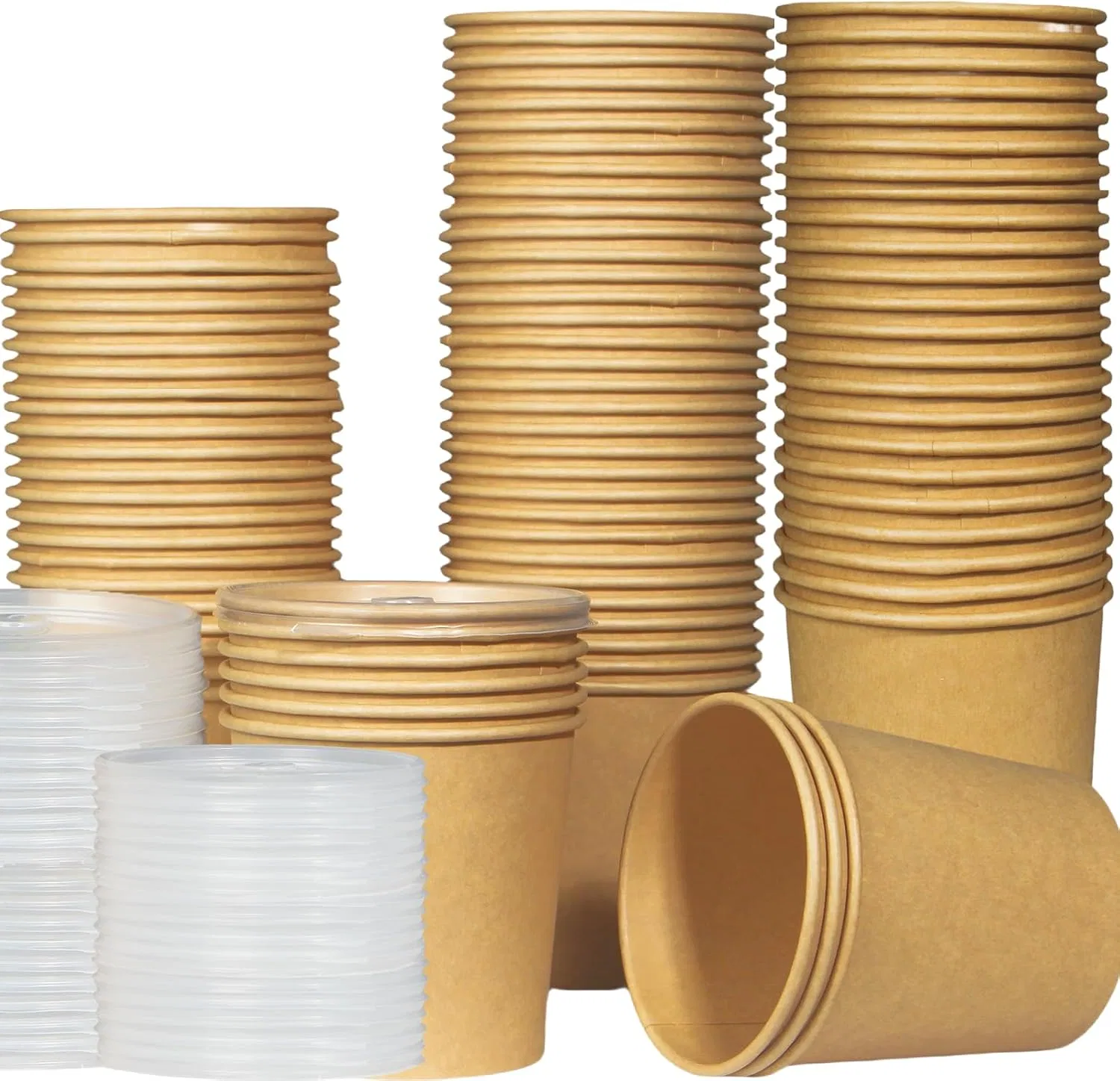 Biodegradable High Quality Wholesale Takeaway Disposable Food Grade Paper Salad Bowl with Lid