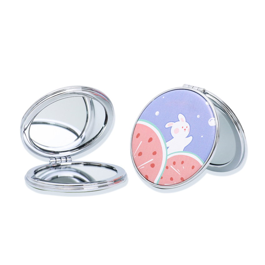 Handheld Magnifying Portable Round Mini Travel Makeup Cosmetic Purse Pocket Mirror