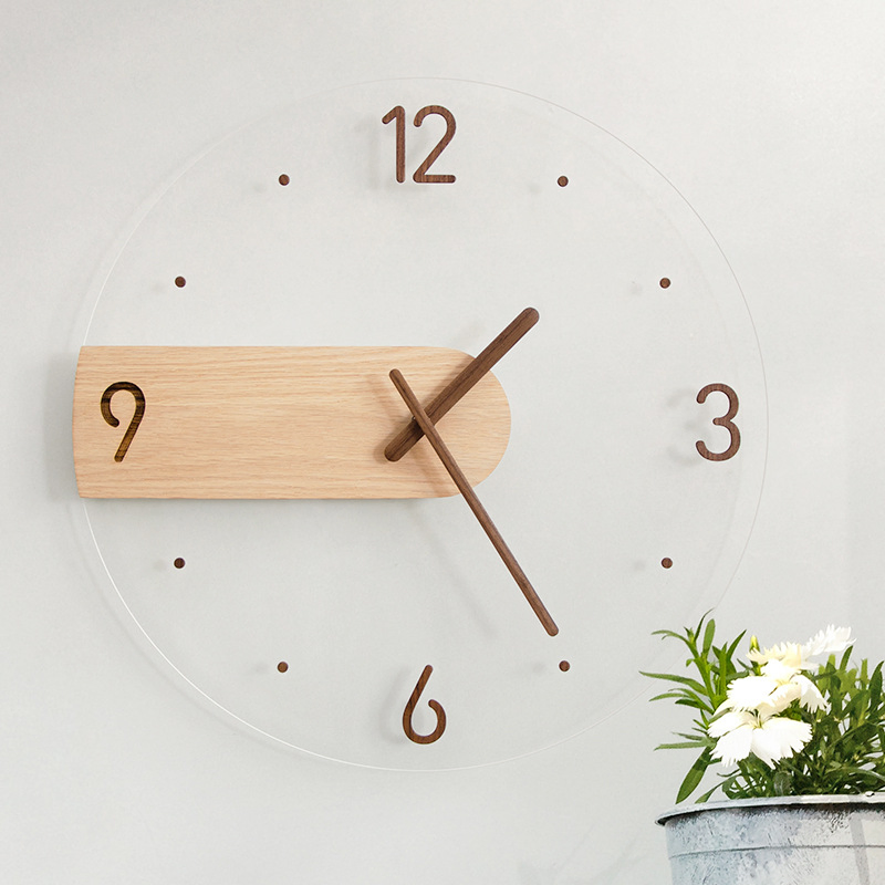 Minimalist Black Wall Clock Gold Handed Silent Quartz Wall Clock