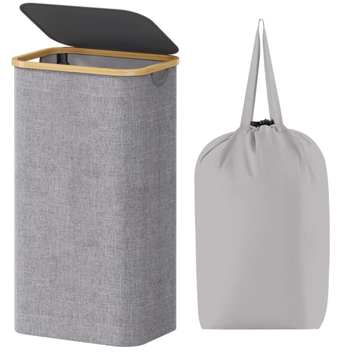 Durable Laundry Hamper Storage Organizer for Bathroom with Removable Inner Bags