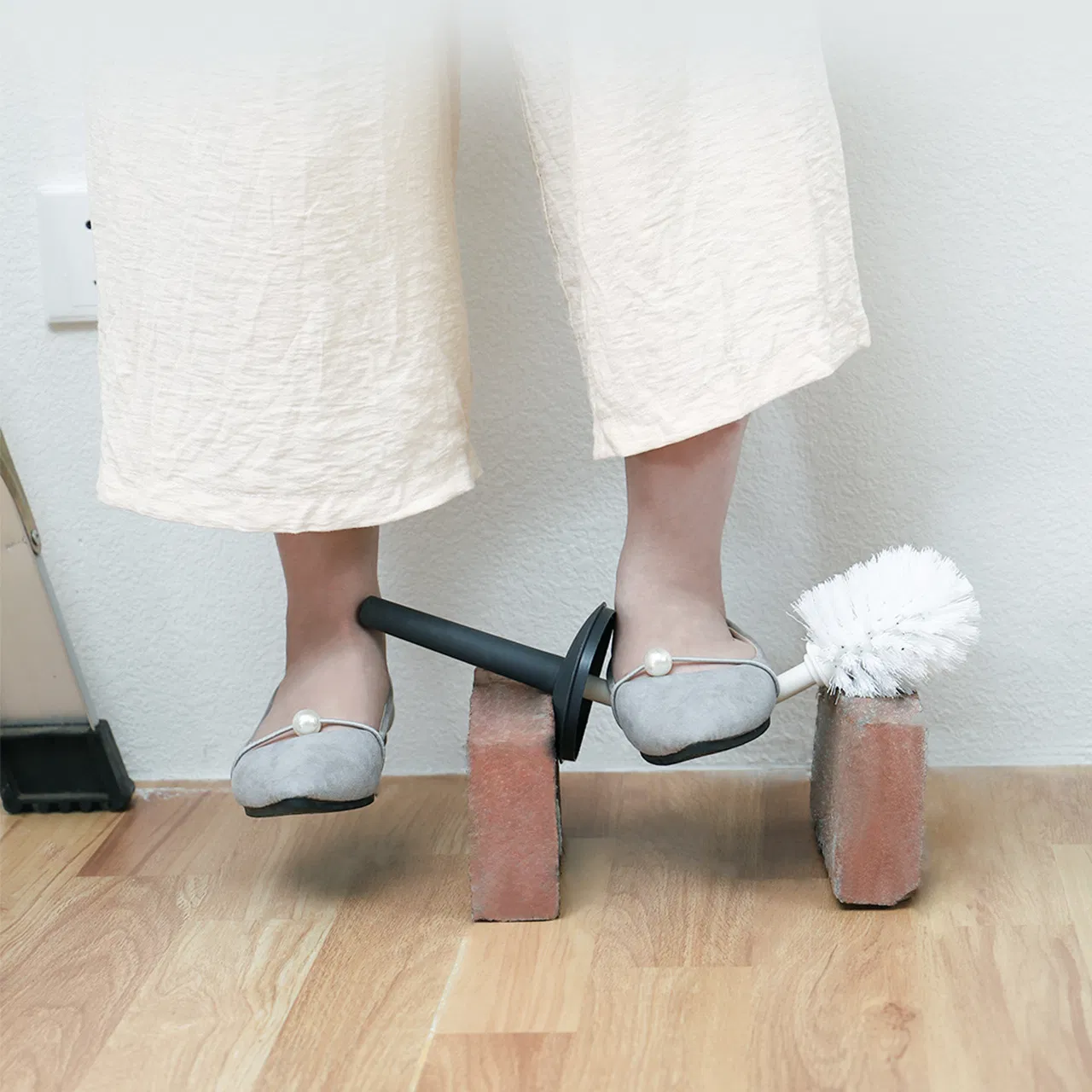 Держатель для щетки в ванной, напольный