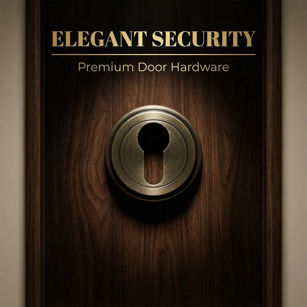 Cucurbit Hole Escutcheon Zamak Satin Nickle Door Accessories Chrome Round Rosette