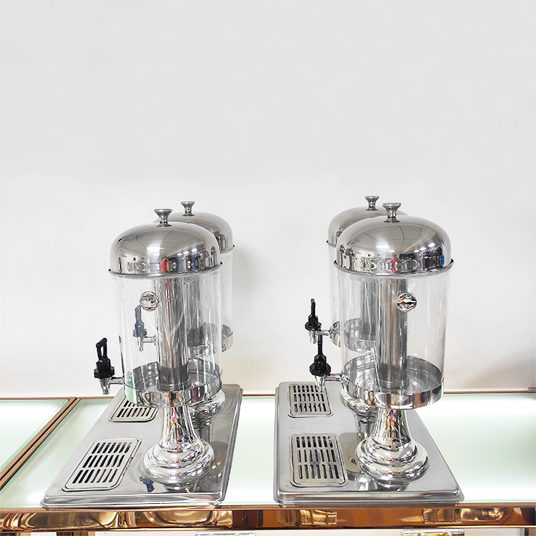 Juice Dispenser Machine Gold Beverage Dispenser 8 16 24L Stainless Steel Transparent Barrel Juice Dispenser
