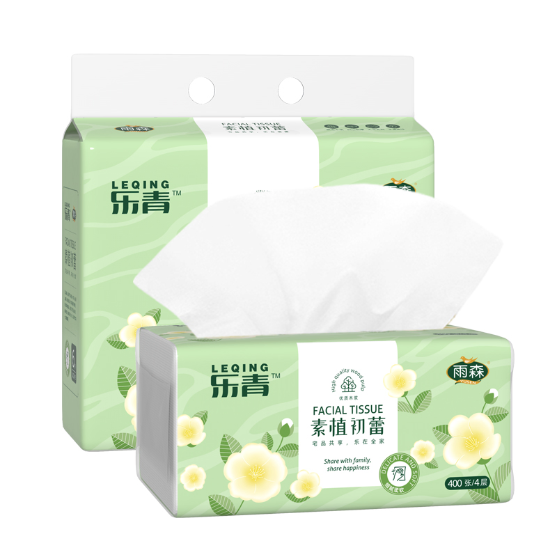 Hot Selling Facial Tissue 3 Ply Soft Pack Facial Tissue Paper Facial Tissue Polybag