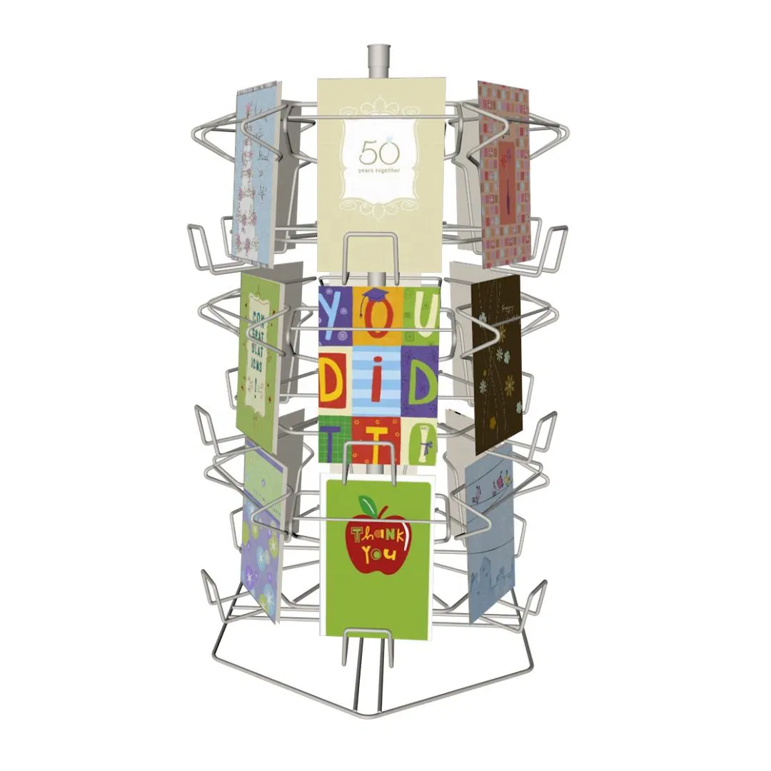 Book Store Metal Wire Rotating Display Stand Rack