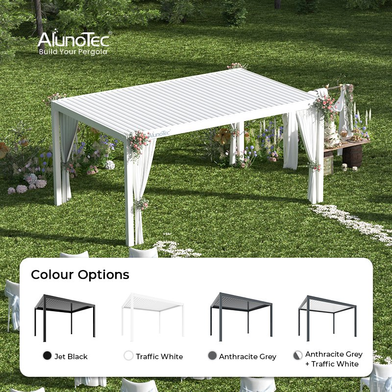 AlunoTec Prefabrivated Building Outdoor Garden Aluminum Pergola