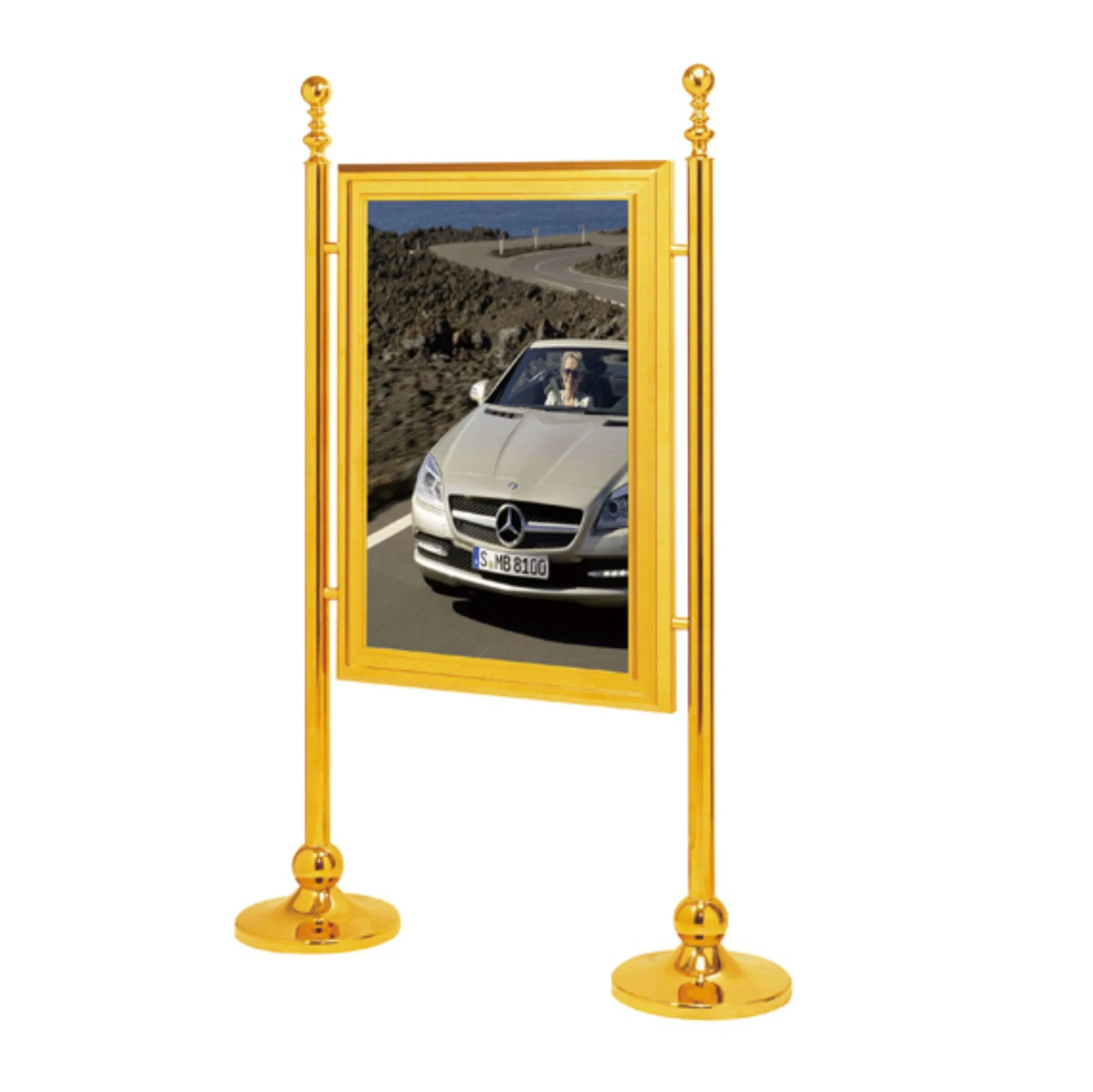 Lobby L Style Sign Stand with Tantianium Color (ZP-13)