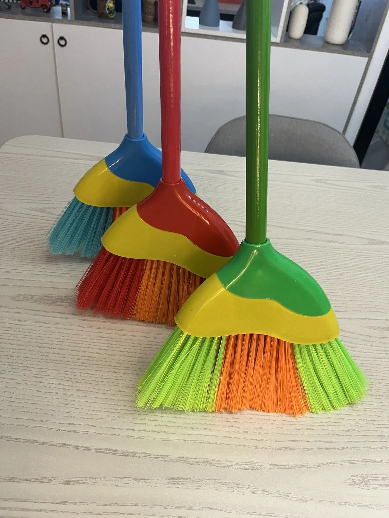 High Quality Angle Broom with Wooden Stick