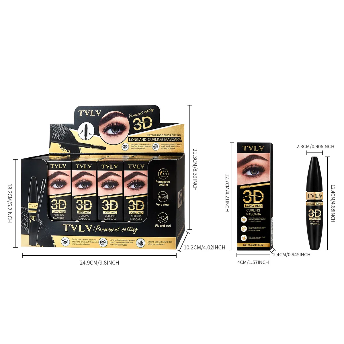 3D Volumizing Mascara for Dramatic Lash Length and Curl